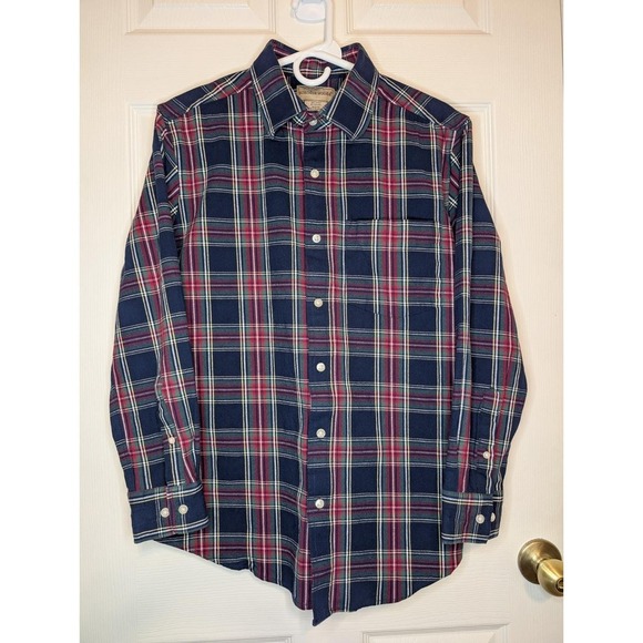 Scandia Woods Mens Size Medium Cotton Blend Heavy Quality Red Blue Plaid Vintage - Picture 2 of 7